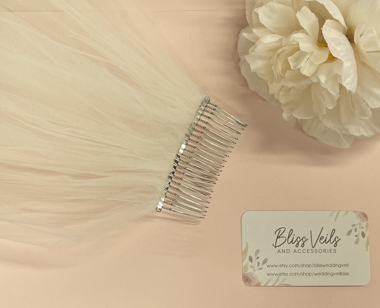 Cut Edge One Tier Wedding Veil