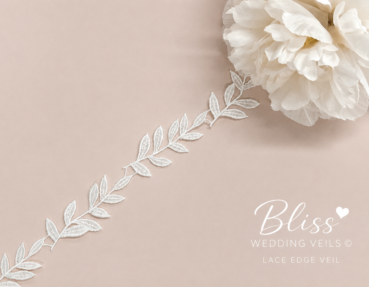 Delicate Lace First Communion Veil: Soft Tulle, One Tier