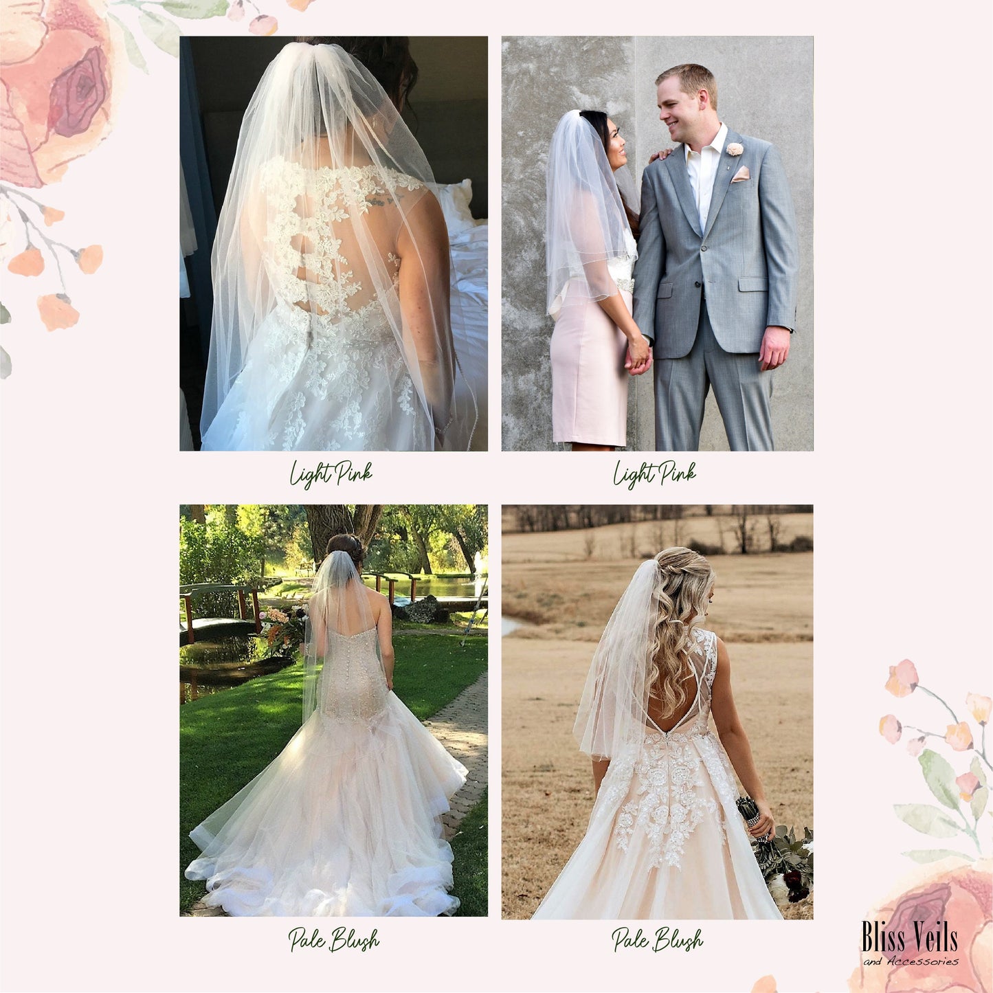 Veil Color Samples for Wedding and Communion Veils