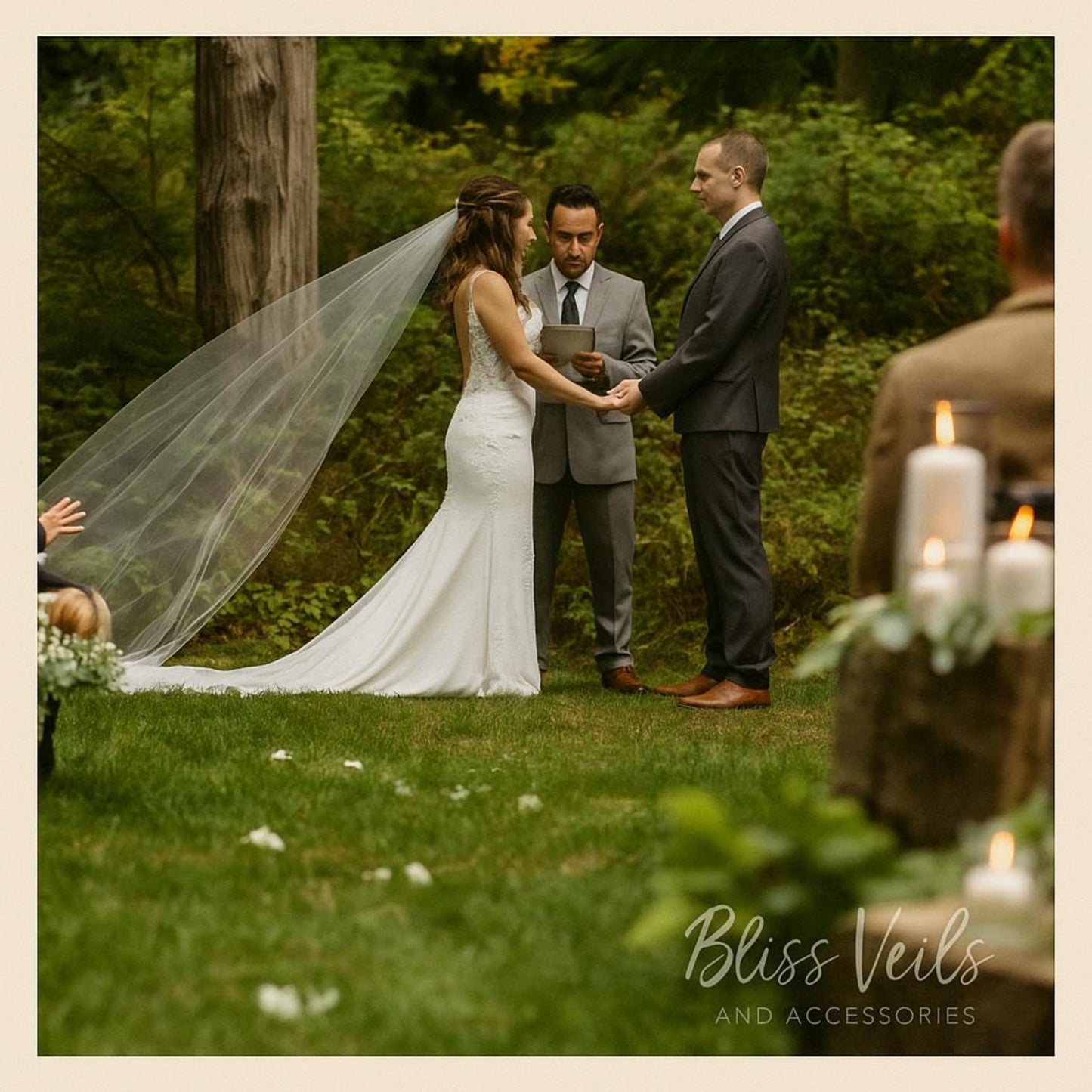 Sheer Simple One Tier Wedding Veil
