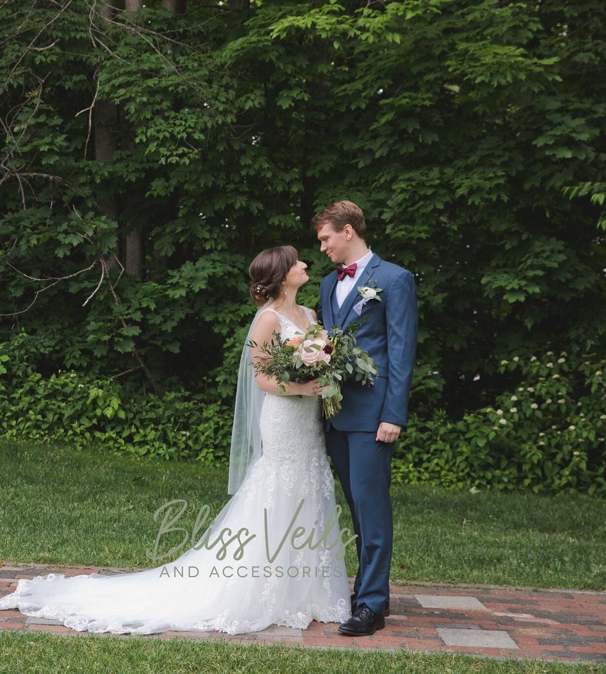 Sheer Simple One Tier Wedding Veil