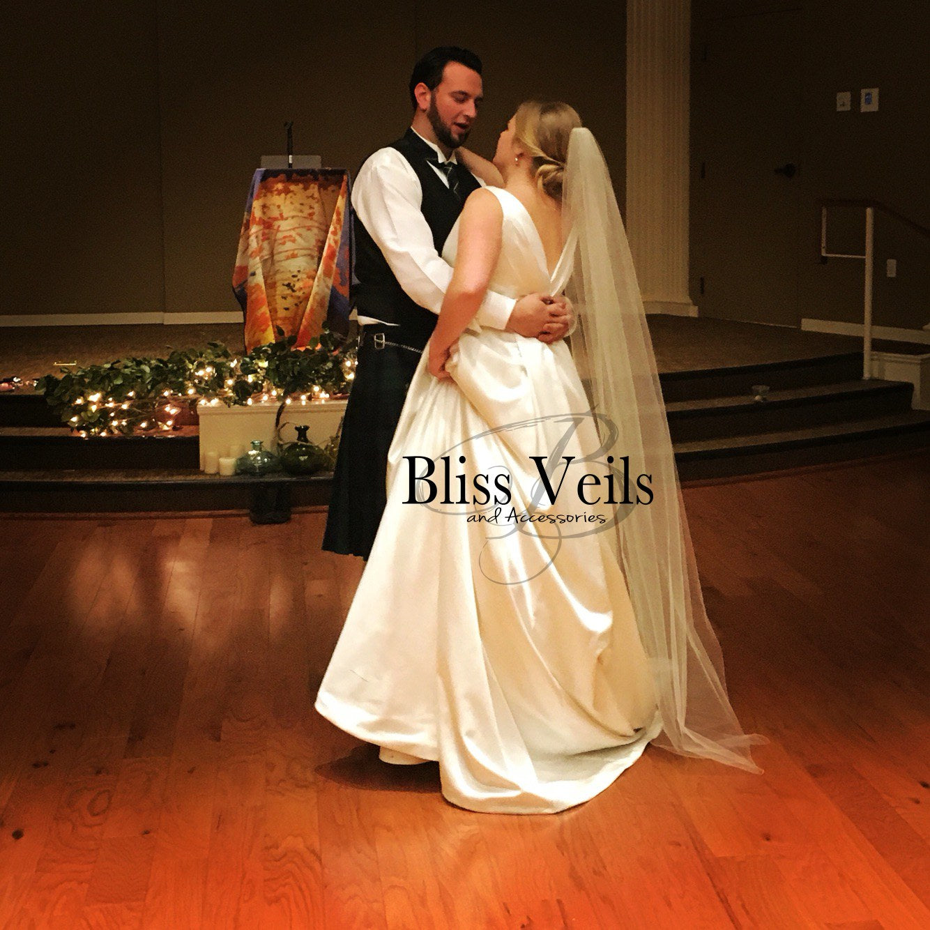 Cut Edge One Tier Wedding Veil