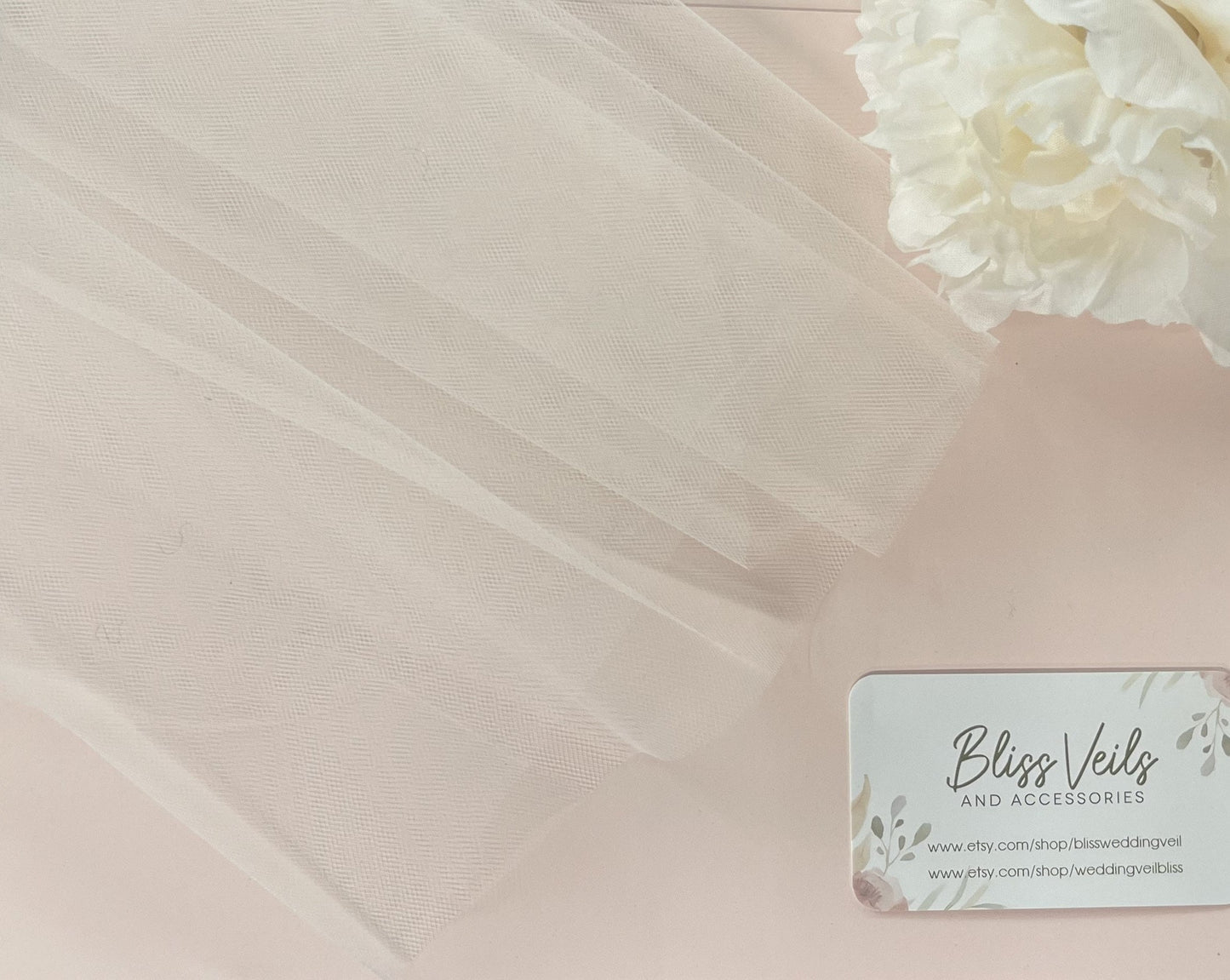 Blusher Veil, Sheer Tulle, Bridal Add-On, Soft Raw Edge Veil, One Layer Veil