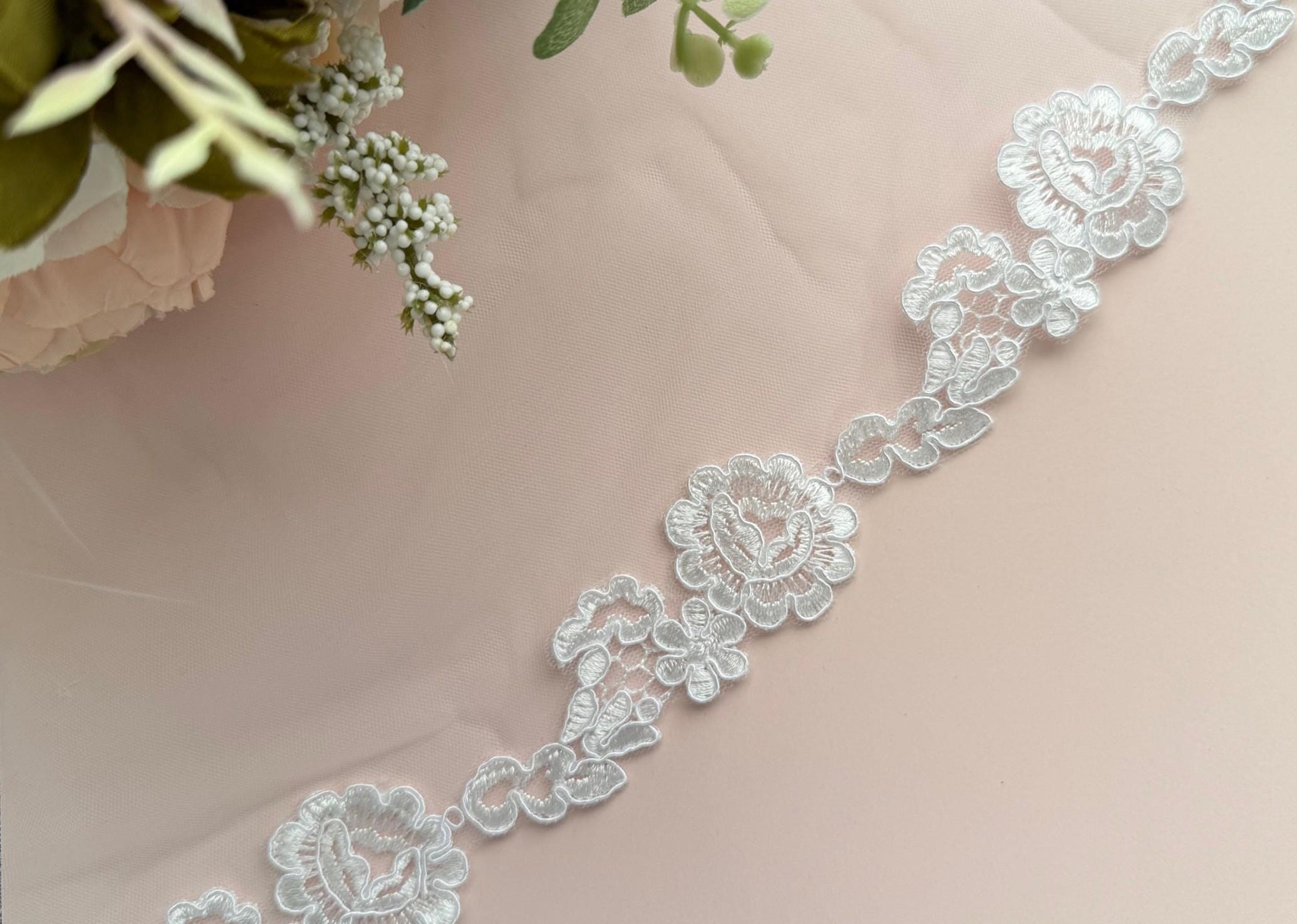 First Communion Floral Lace Mantilla Veil Soft Tulle