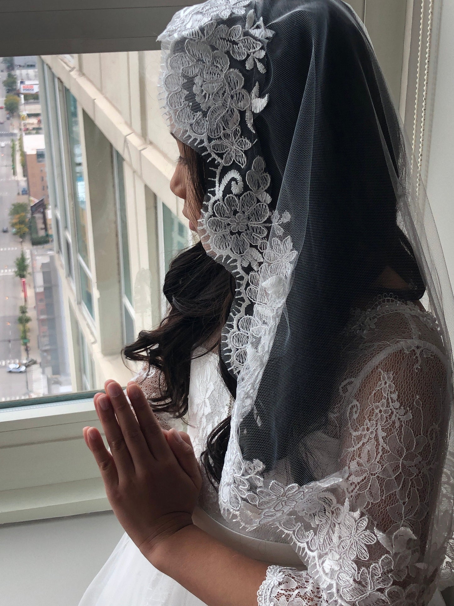 First Communion Mantilla - Several Lengths & Colors!  Fast Shipping!