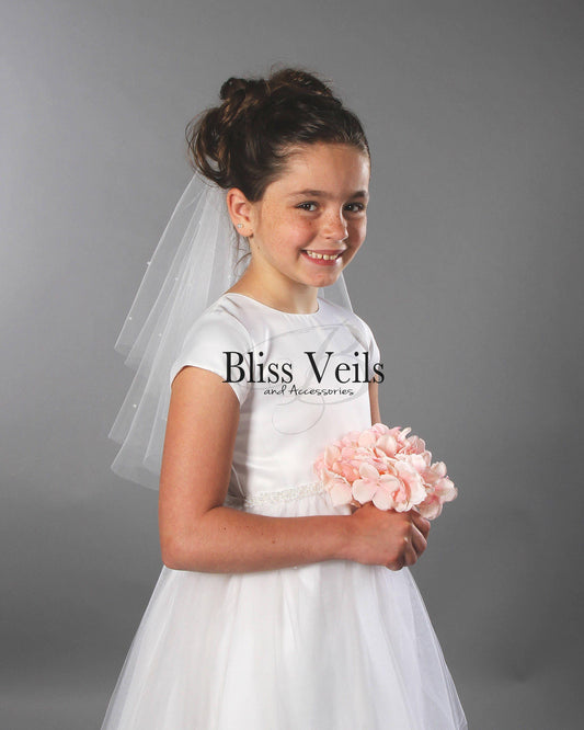 First Communion Veil with Pearls