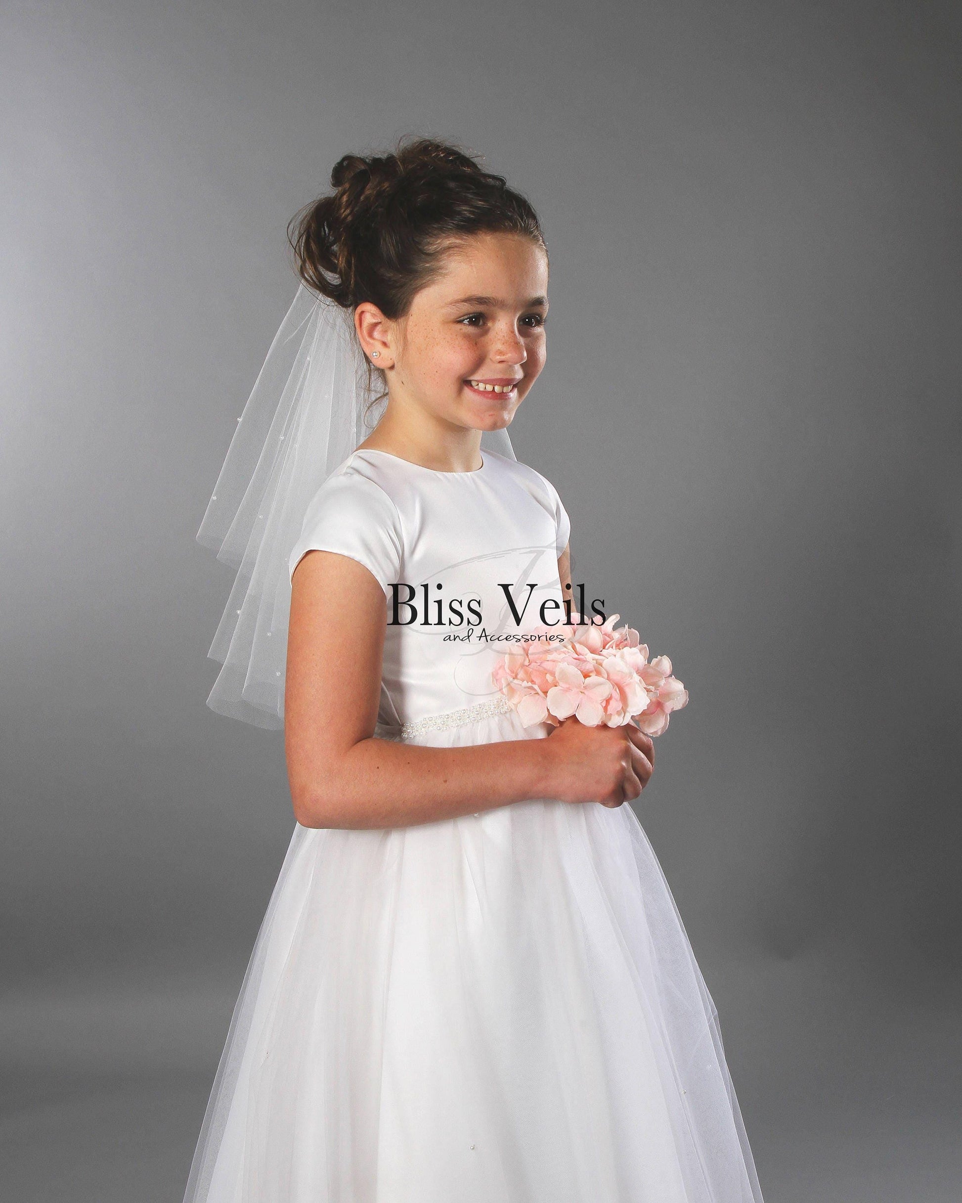 First Communion Veil with Pearls
