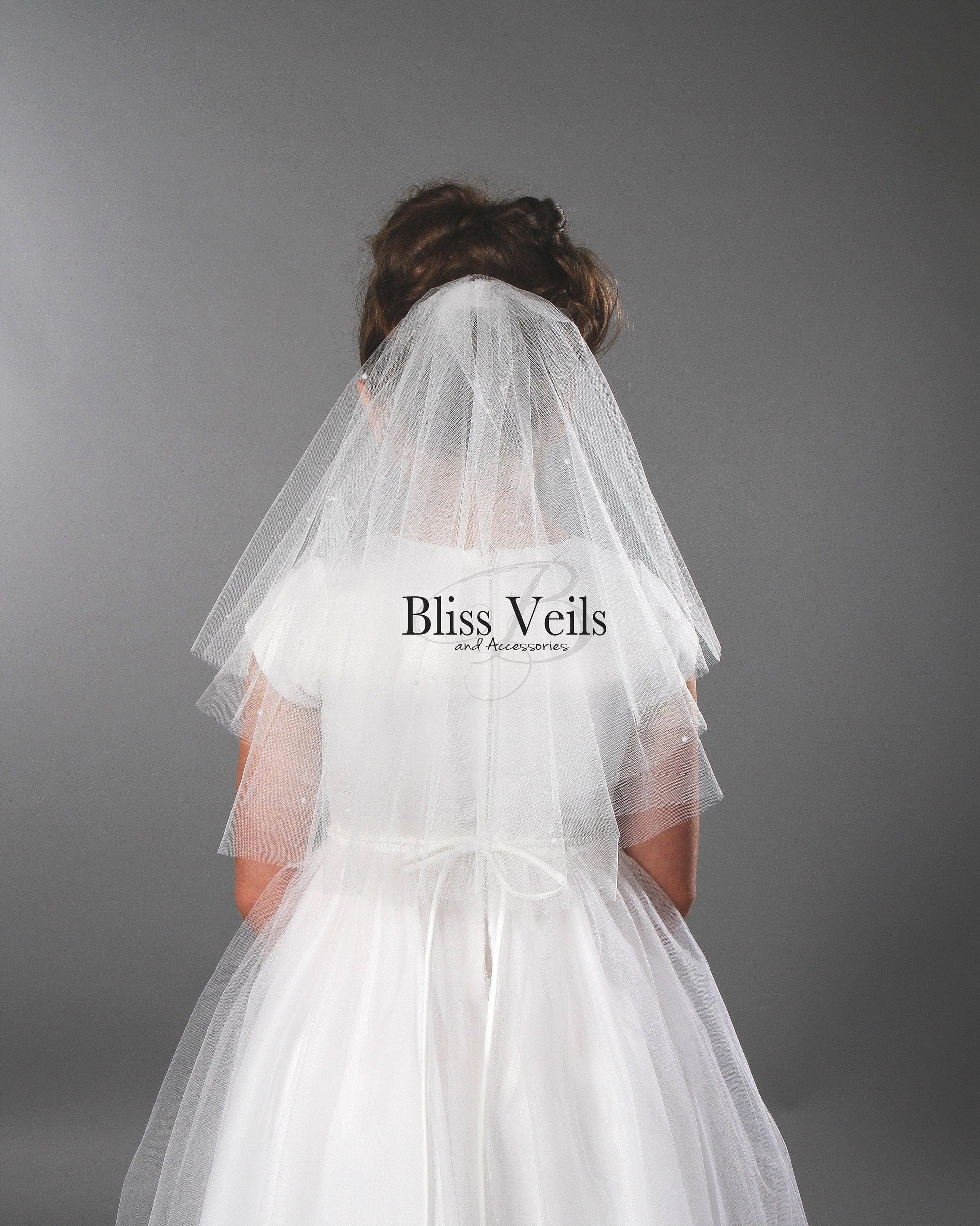 First Communion Veil with Pearls
