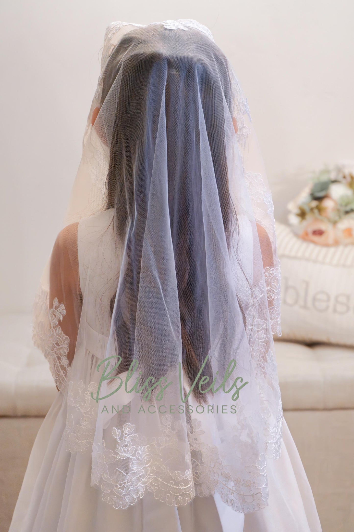 Lace First Communion Soft Mantilla Veil