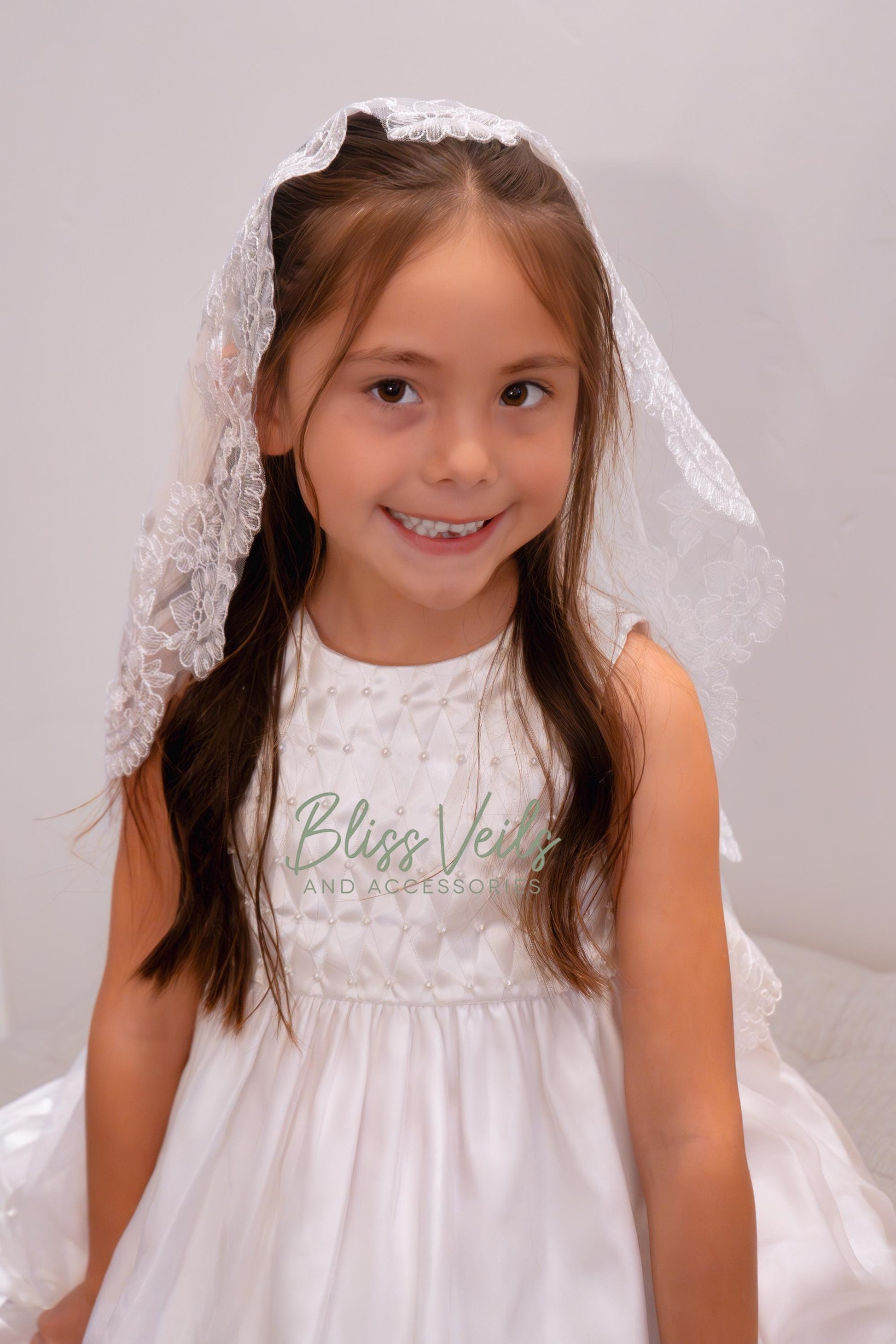 Lace First Communion Soft Mantilla Veil