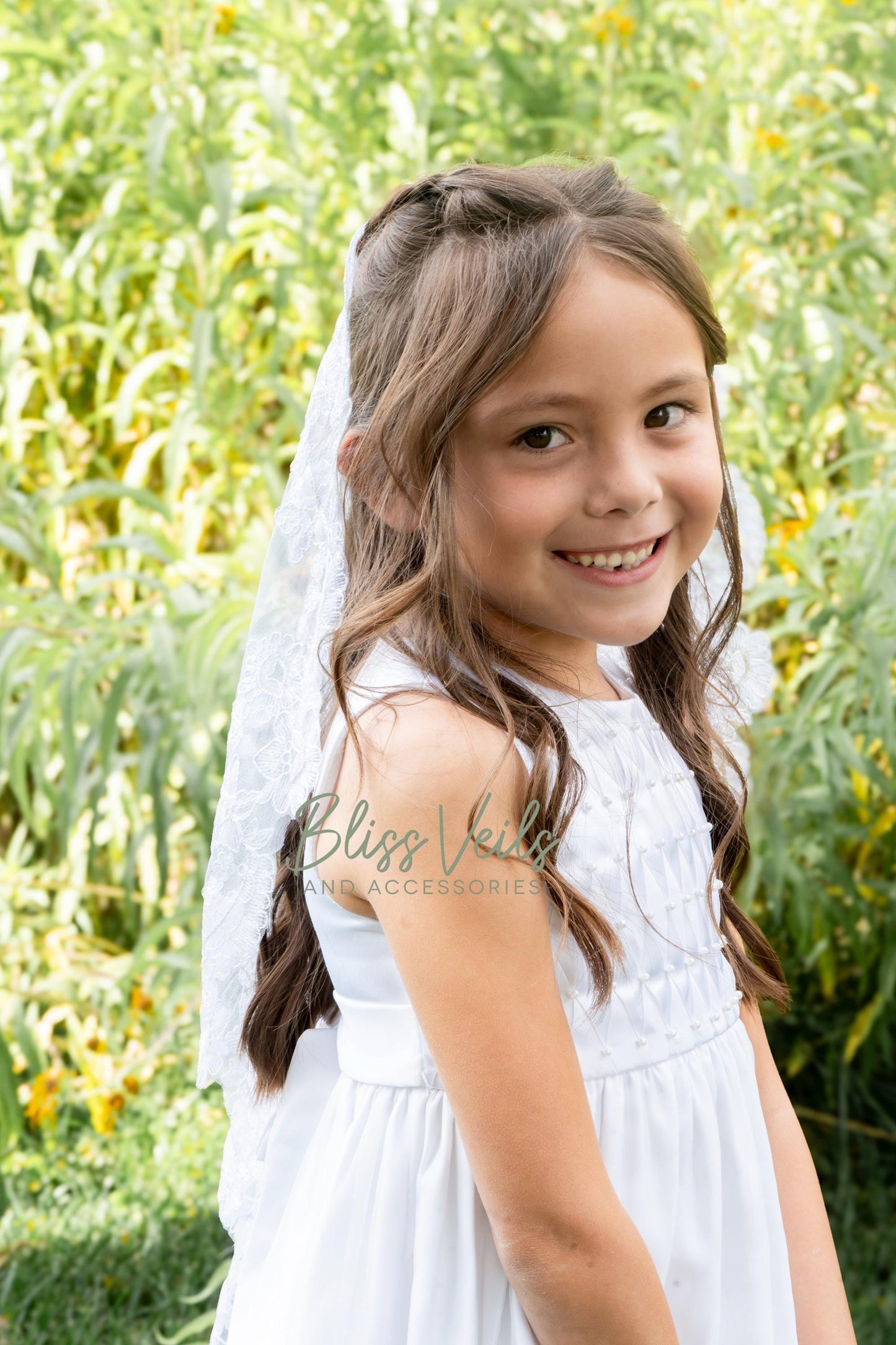 Lace First Communion Soft Mantilla Veil