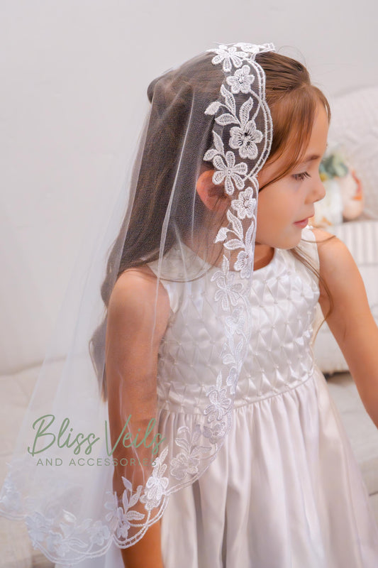 Lace Mantilla 1st Communion Veil