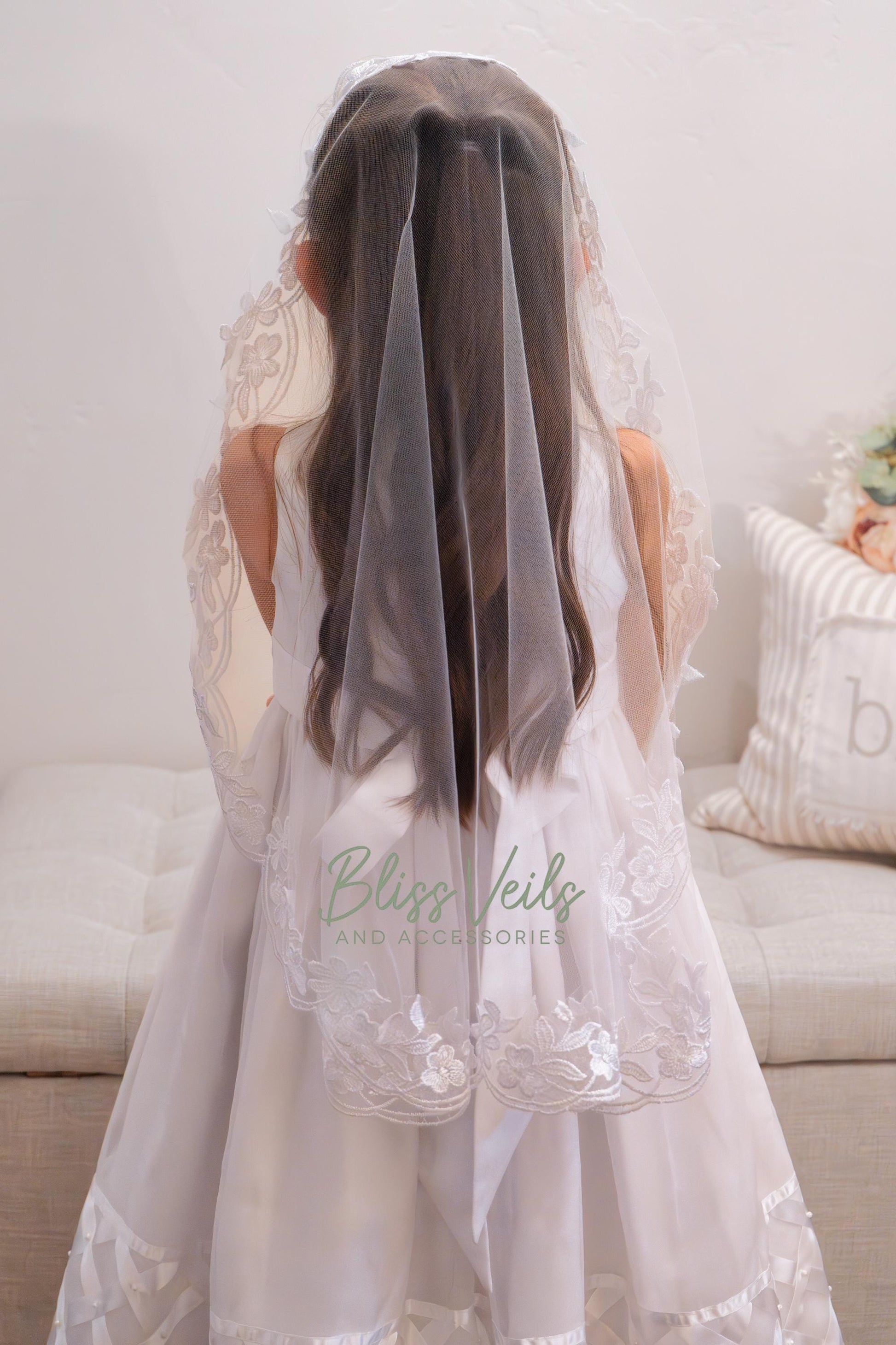 Lace Mantilla 1st Communion Veil