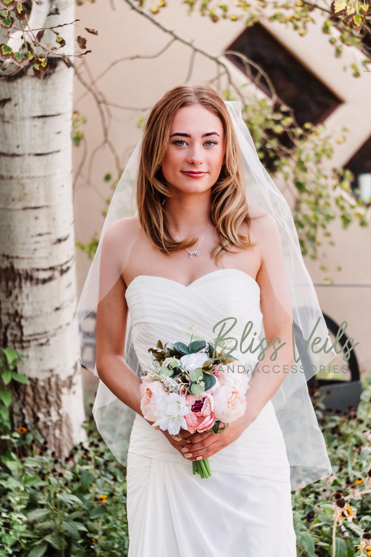 Minimalist Wedding Veil, Cascade Bridal Veil, Sheer Soft Tulle Raw Edge Angel Cut Veil, Fingertip Length, Lightweight Veil