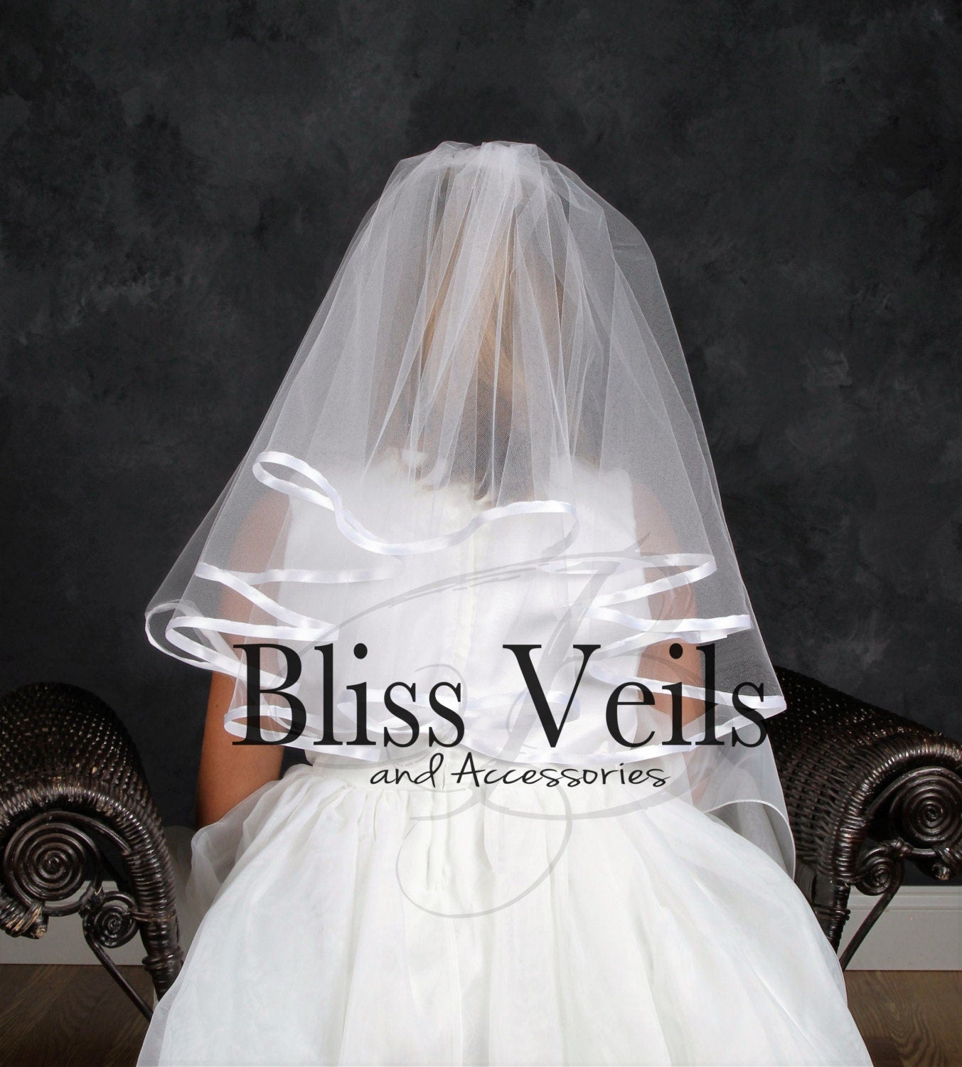 Ribbon Edge Holy Communion Veil - Fast Shipping!