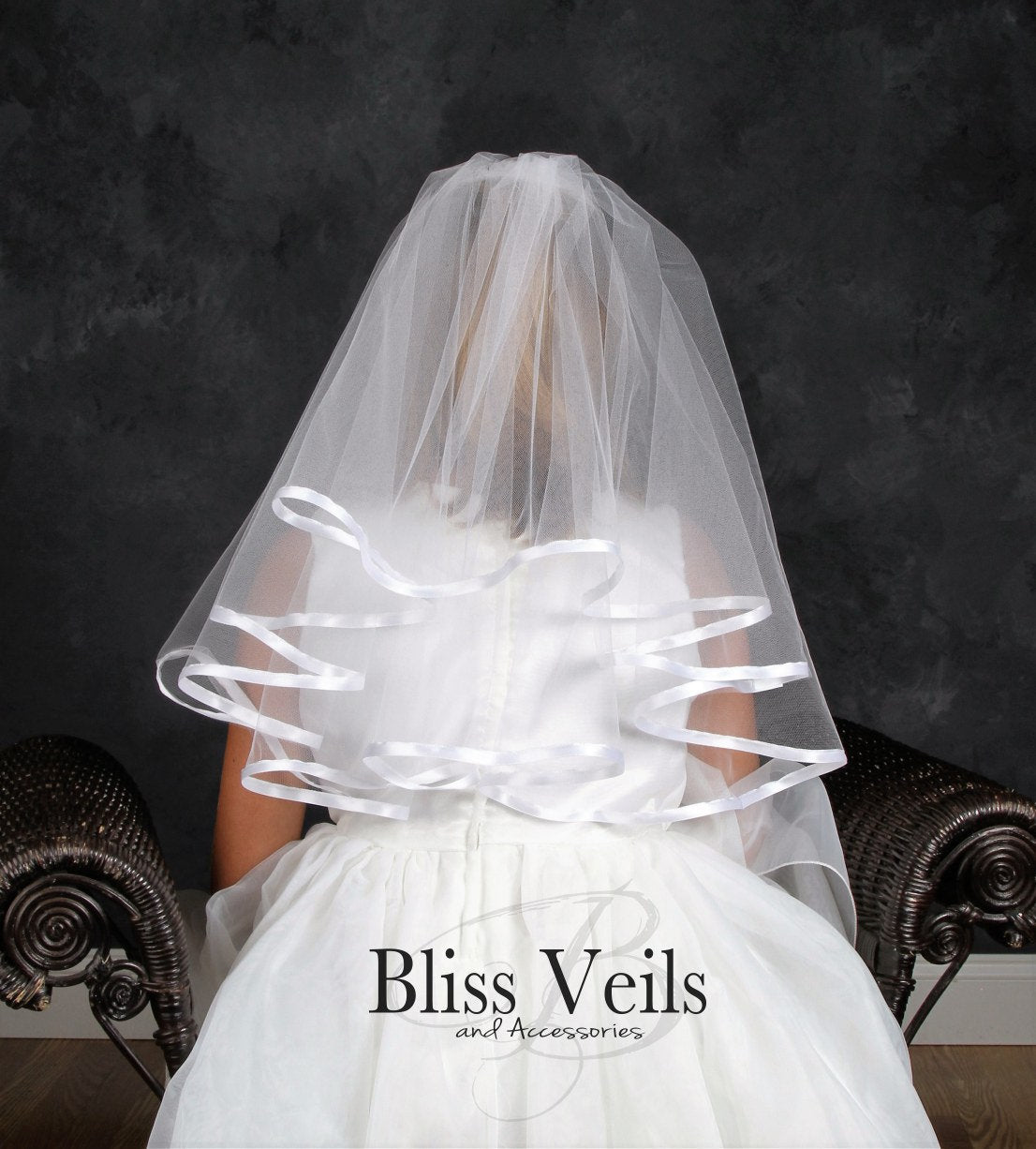 Ribbon Edge Holy Communion Veil - Fast Shipping!