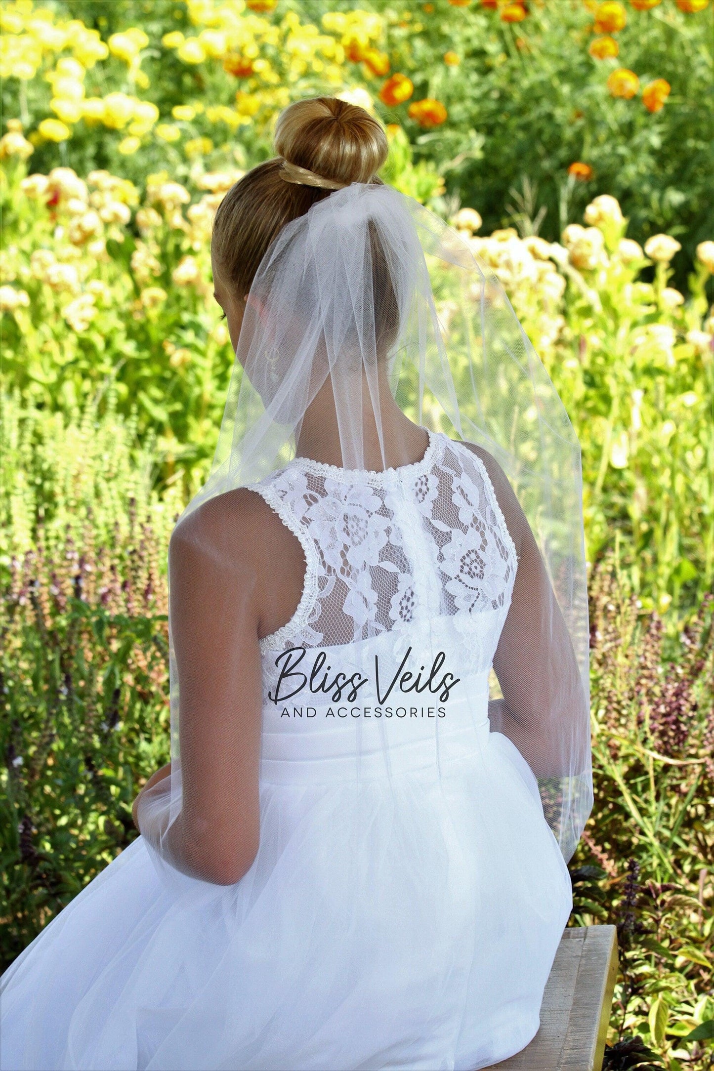 Simple First Communion Veil: Raw Edge, Soft Tulle