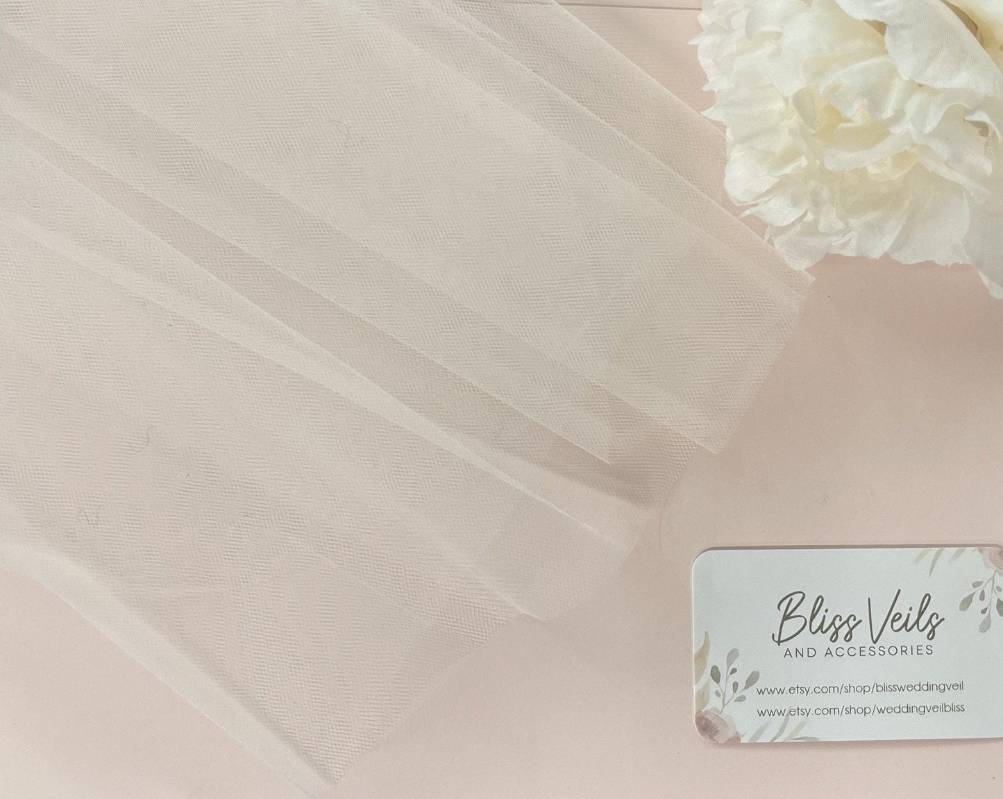 Simple First Communion Veil: Raw Edge, Soft Tulle