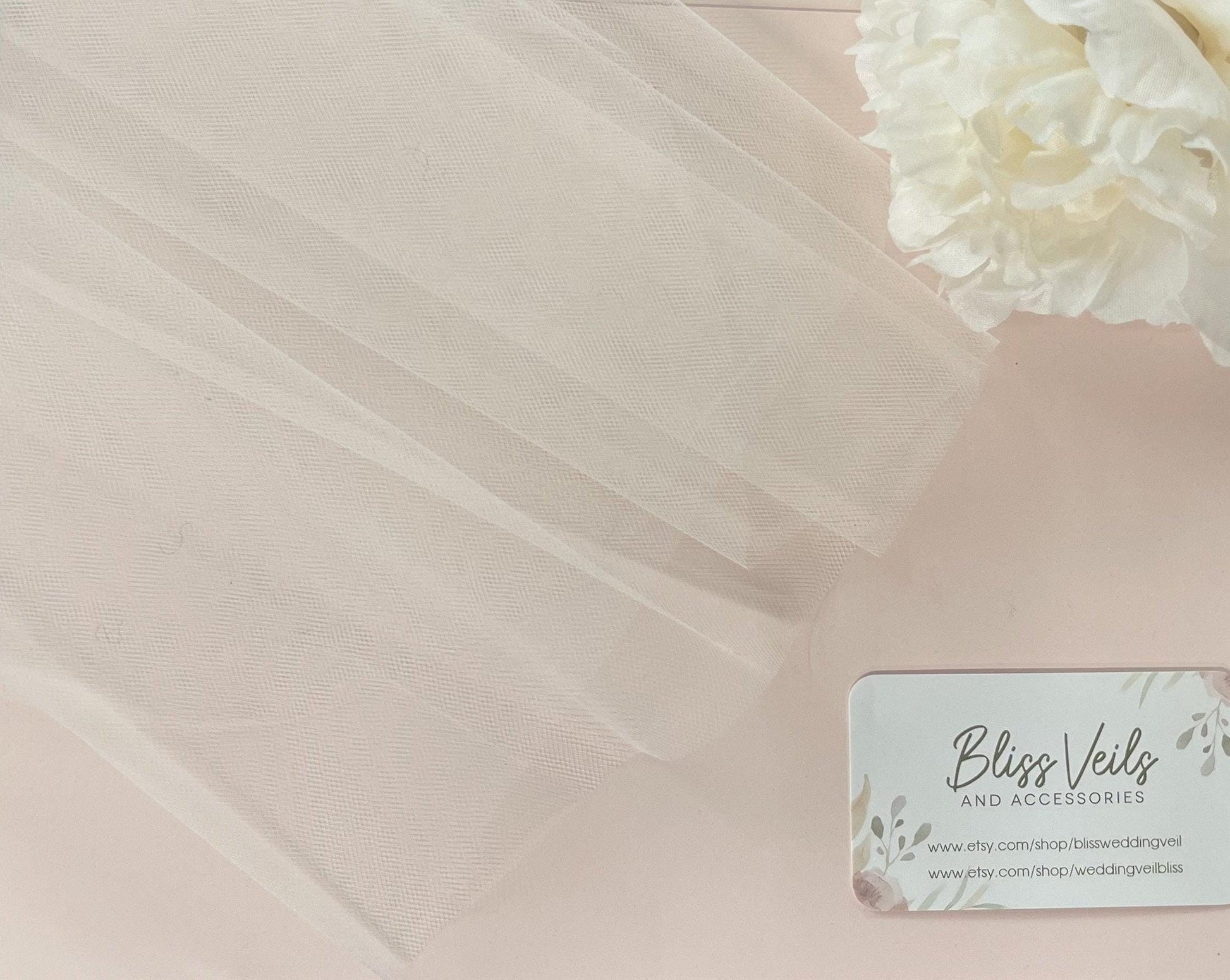 Simple First Communion Veil: Raw Edge, Soft Tulle