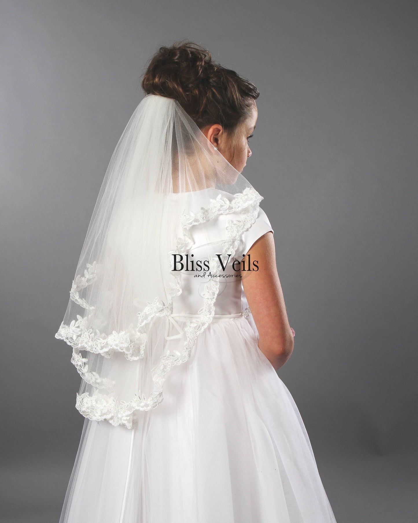2 Tier Lace First Communion Veil