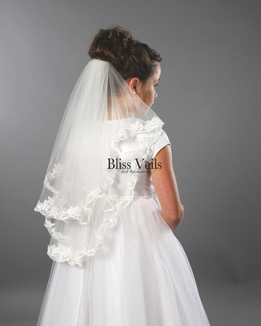 2 Tier Lace First Communion Veil