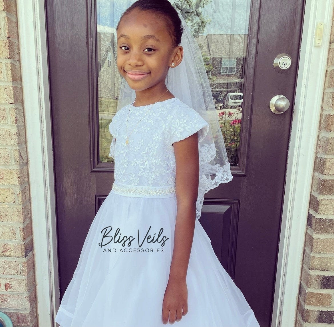 2 Tier Lace First Communion Veil