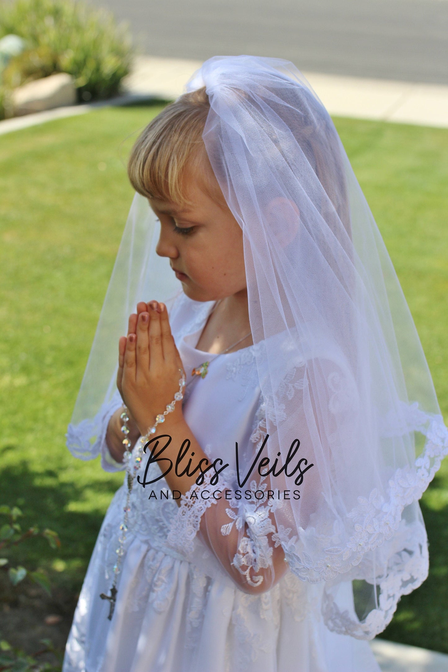 2 Tier Lace First Communion Veil