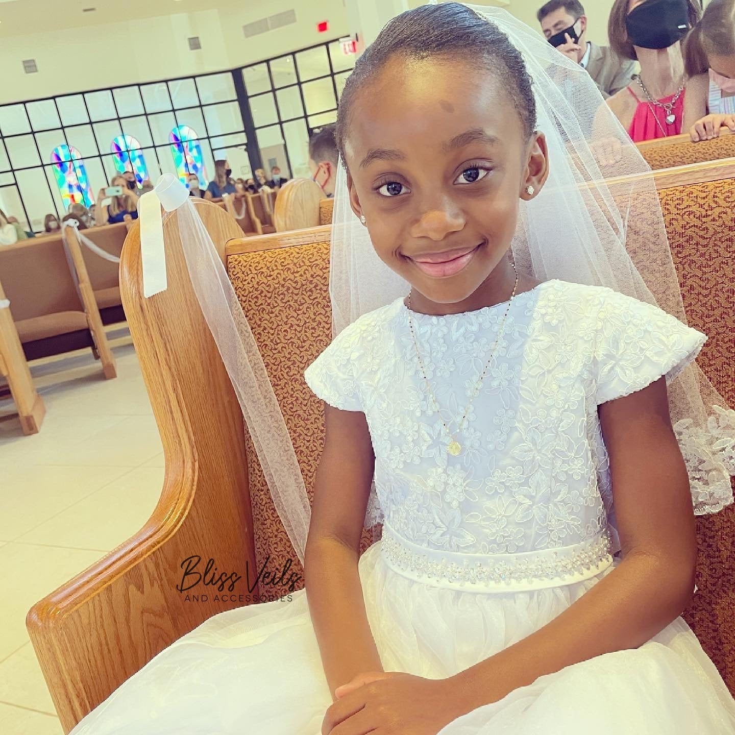 2 Tier Lace First Communion Veil