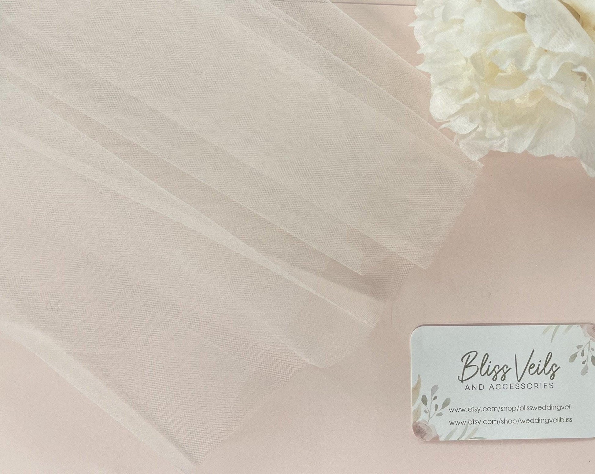 Two-Layer Soft Tulle First Communion Veil: Raw Edge