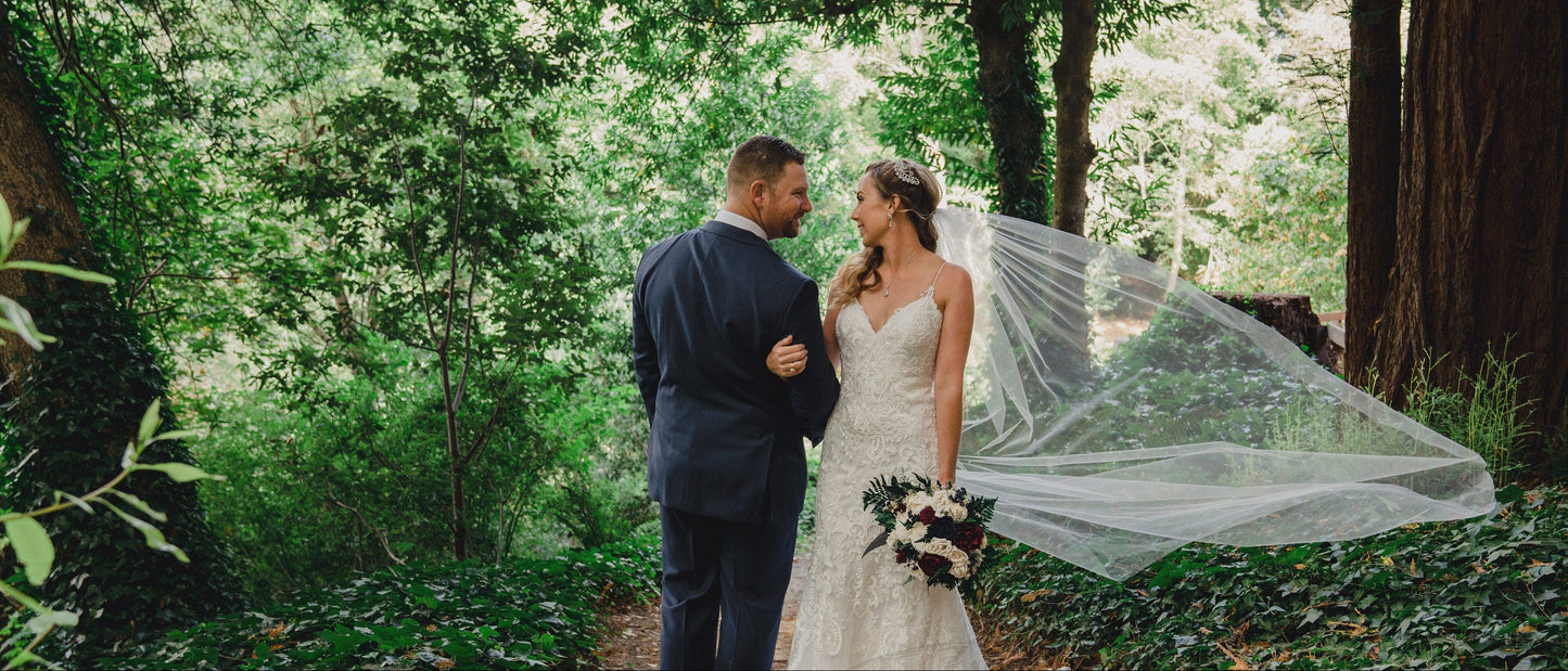 Cut Edge One Tier Wedding Veil