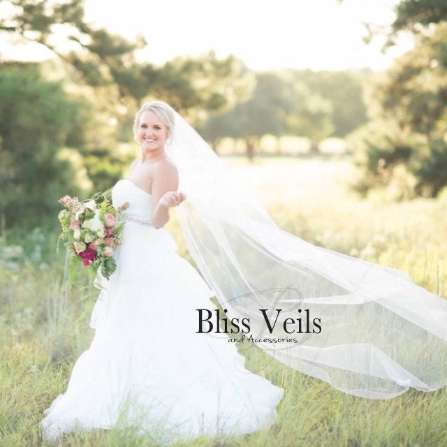 One Tier Pencil Edge Wedding Veil