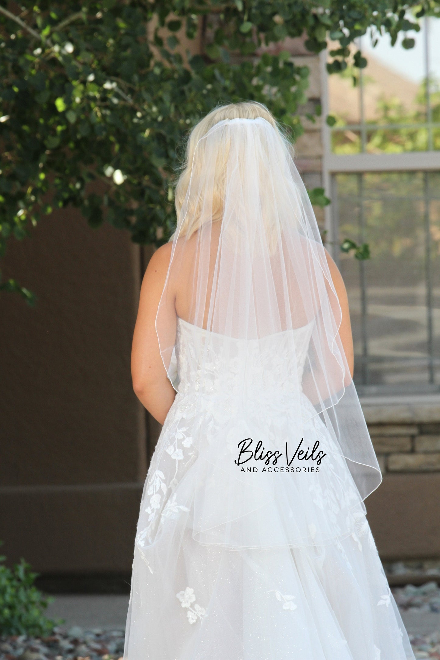 Angel Cut Pencil Edge Wedding Veil