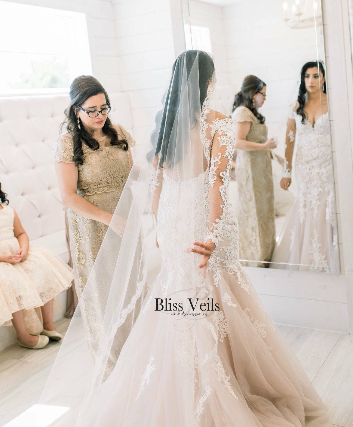 Cathedral Lace Mantilla Wedding Veil