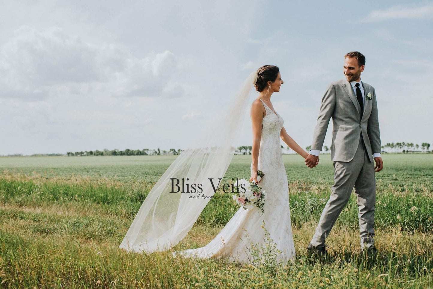 Cut Edge One Tier Wedding Veil