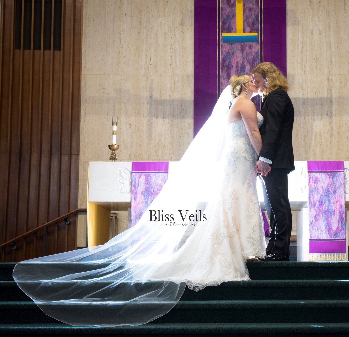 One Tier Pencil Edge Wedding Veil